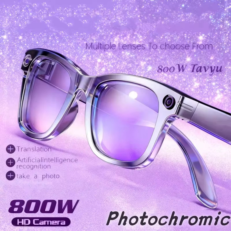8K AI Smart Glasses 100MP Camera Bluetooth Calling Sports Stylish Casual Fashion