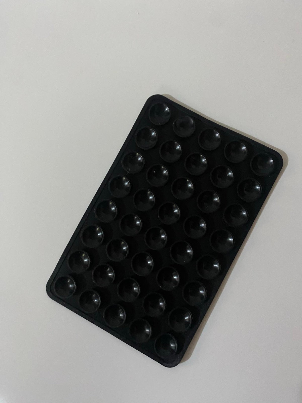 Black Silicone Anti-Slip Phone Pad 24 Grip Dots 8x5.5cm Reusable