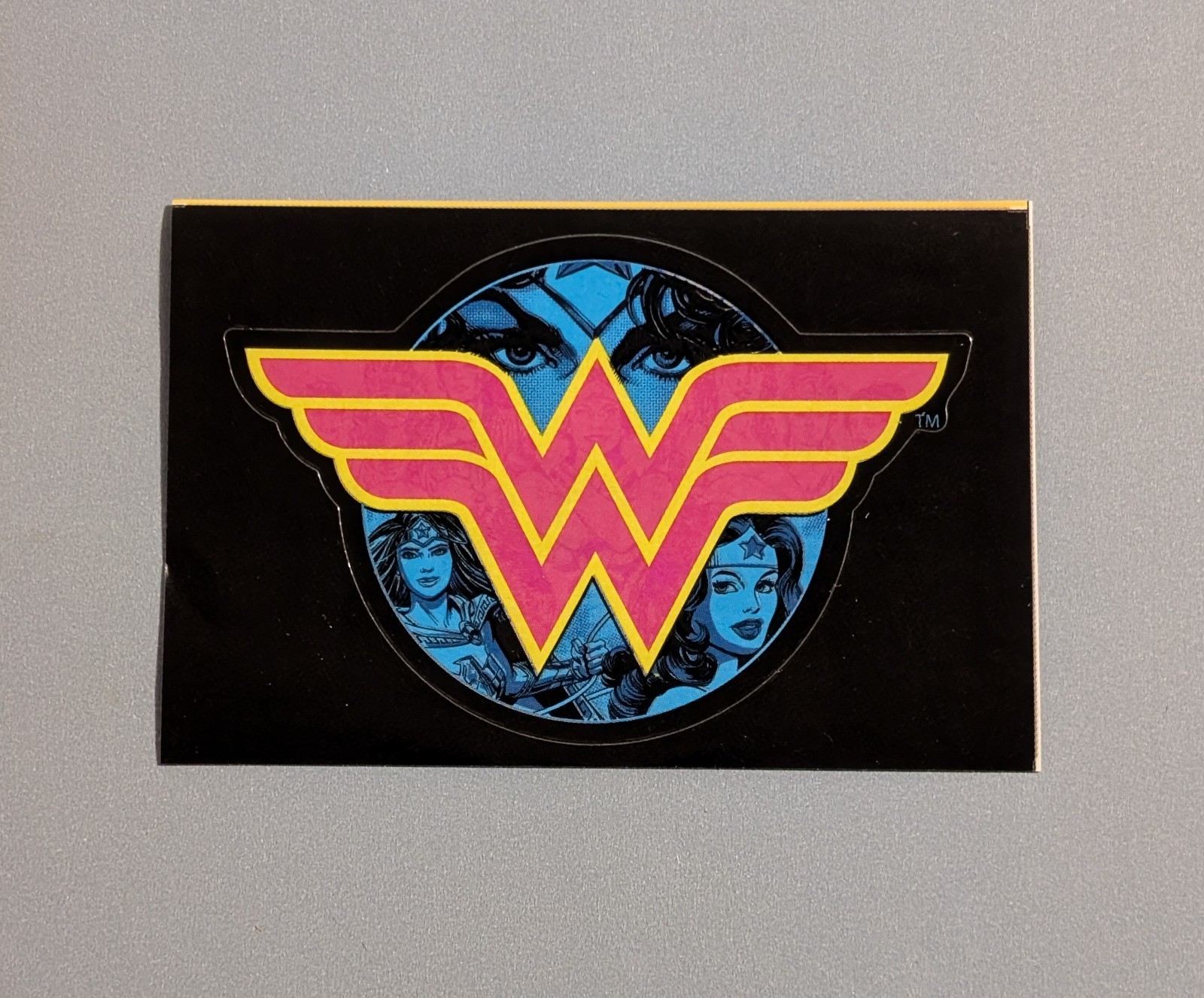 Wonder Woman Logo Vending Sticker - DC Series 3 - Comic Superheroine WW Pink 