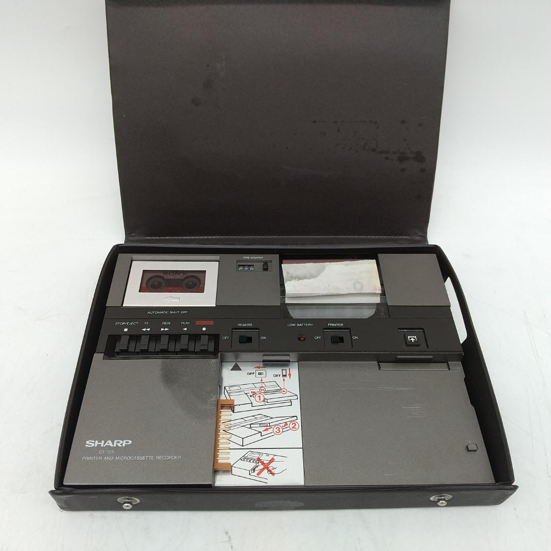 Sharp CE-125 Printer & Micro Cassette Recorder Made in Japan as Is