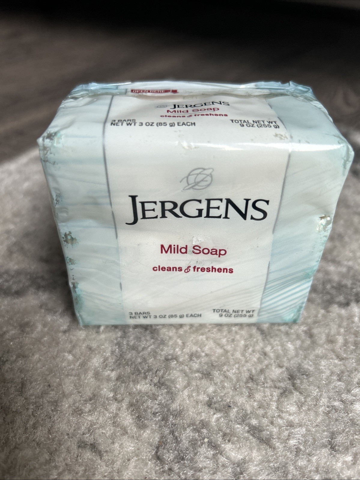 Jergens Mild Soap Pure & Natural Bars - 3 Bars - 3oz Each (9oz total)