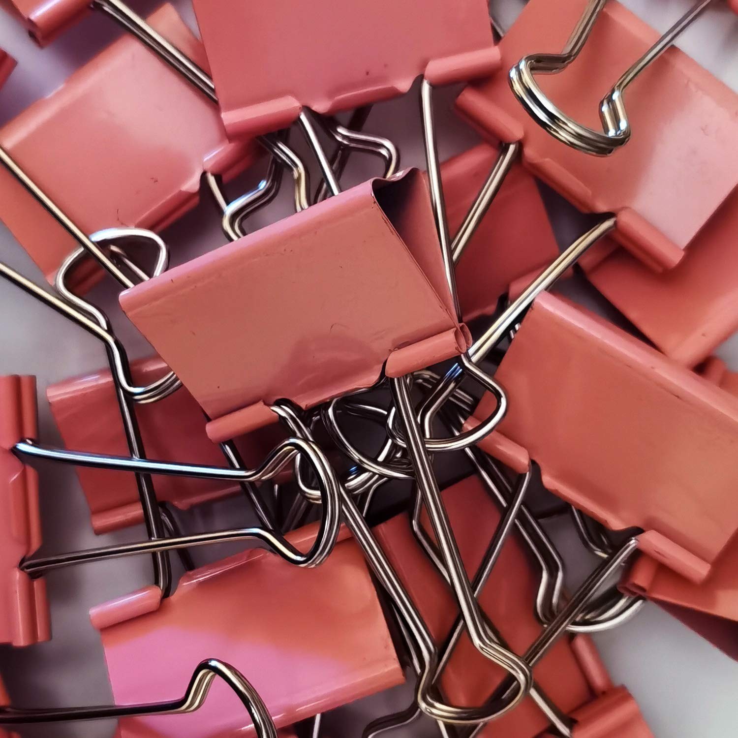 Large Binder Clips Pink Color 2" / 2 inches / 50 mm a Little bit Scratch Jumb...