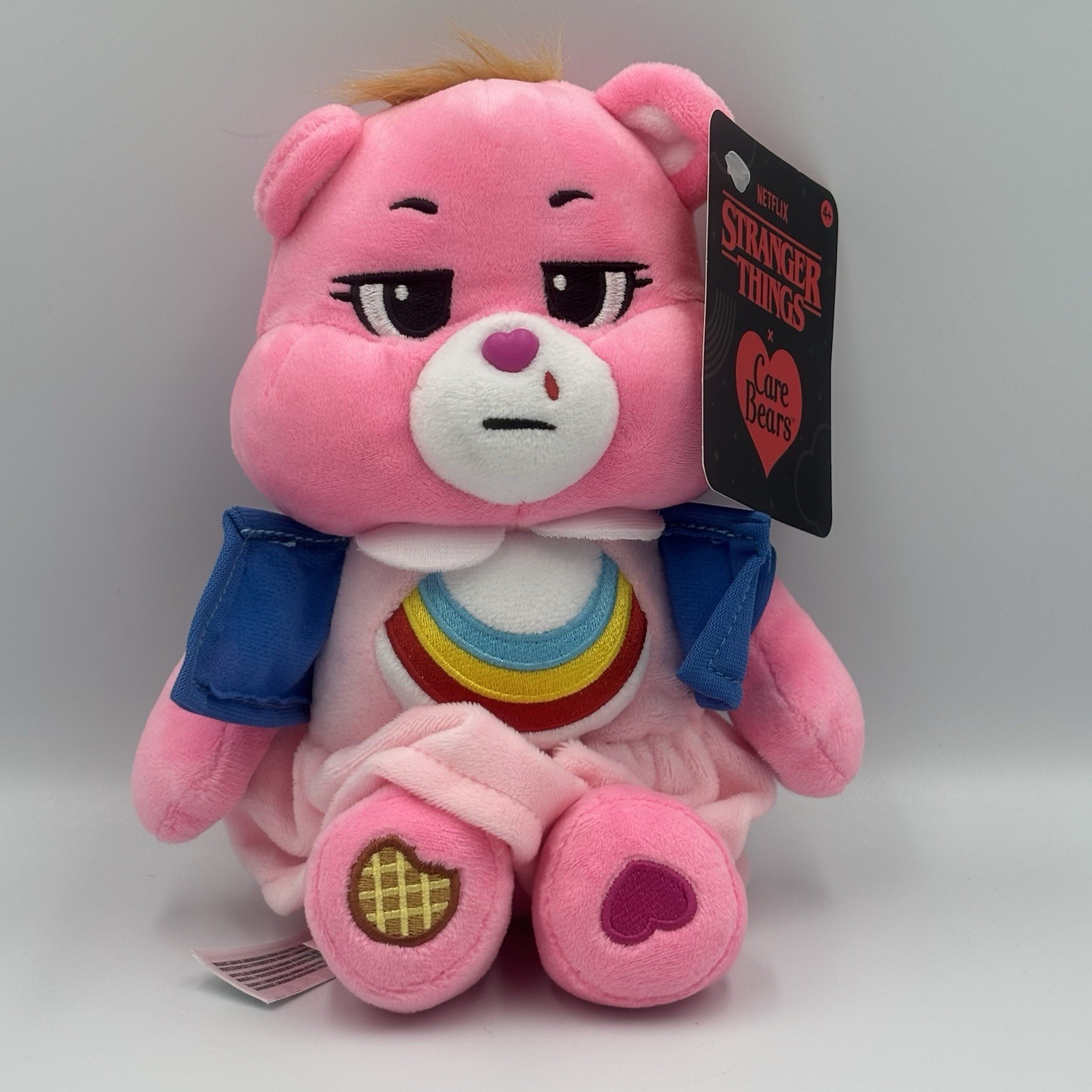 Netflix Care Bears x Stranger Things Cheer Bear as Eleven 9" Plush NWT
