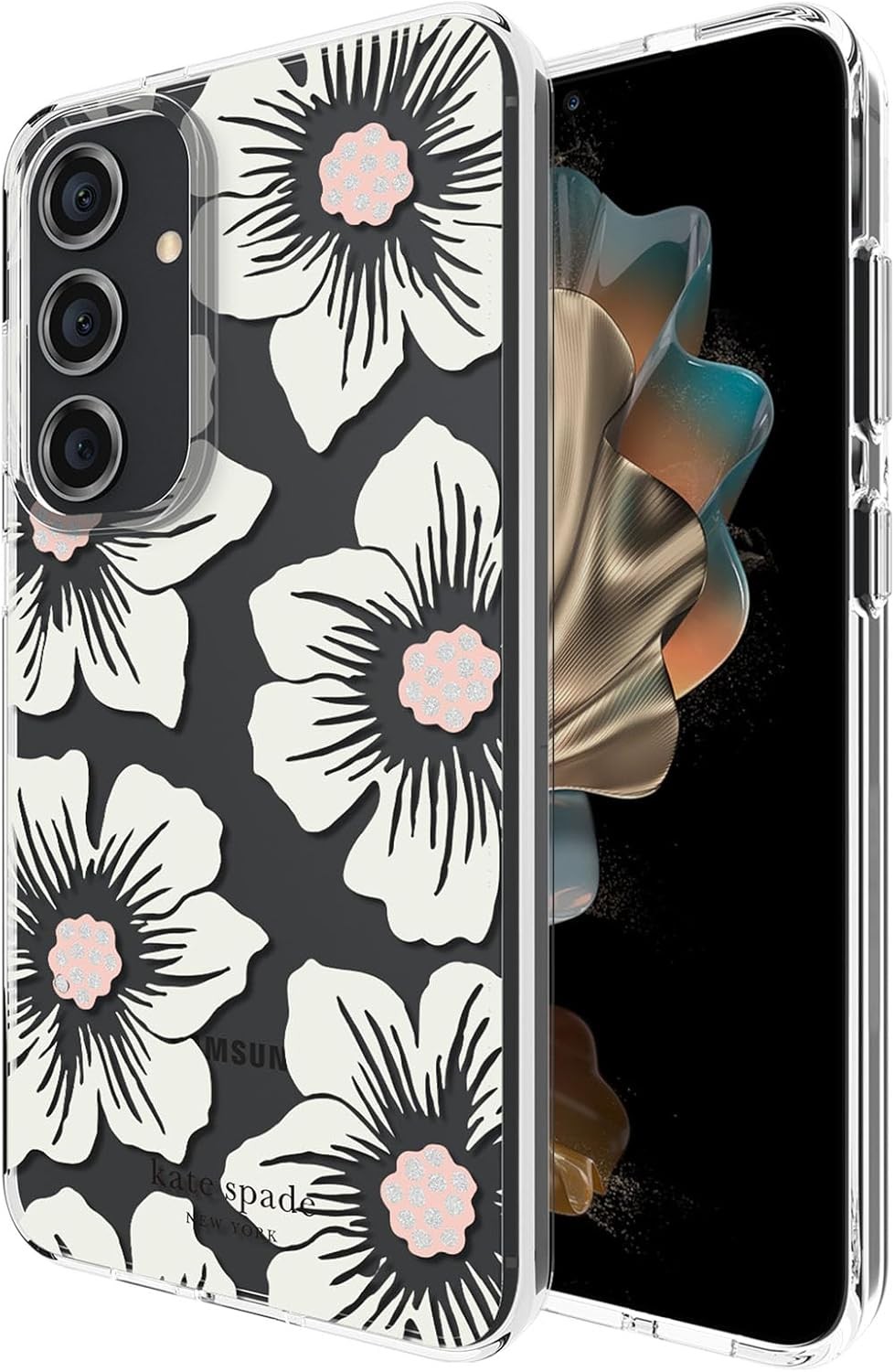 Samsung Galaxy S24 Plus Case in Hollyhock Cream, Compatible with Wireless Chargi
