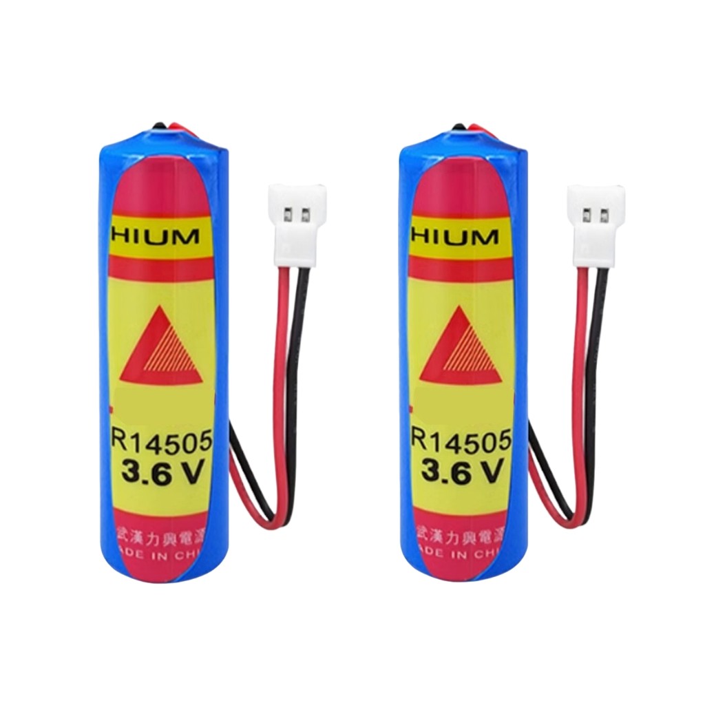 New 2PCS ER14505M 3.6V Battery 2200mAh Battery with 51005 White Plug