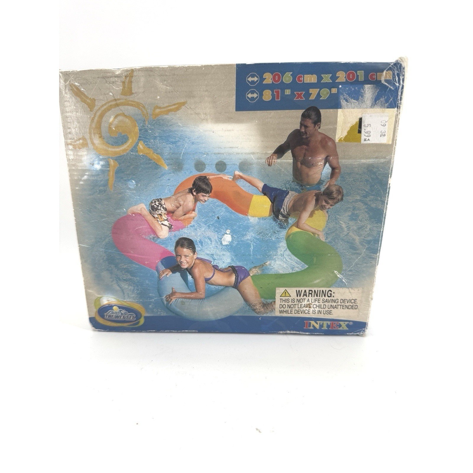 The Wet Set 2006 Intex Star Float 81"x 79" RARE Large multicolor