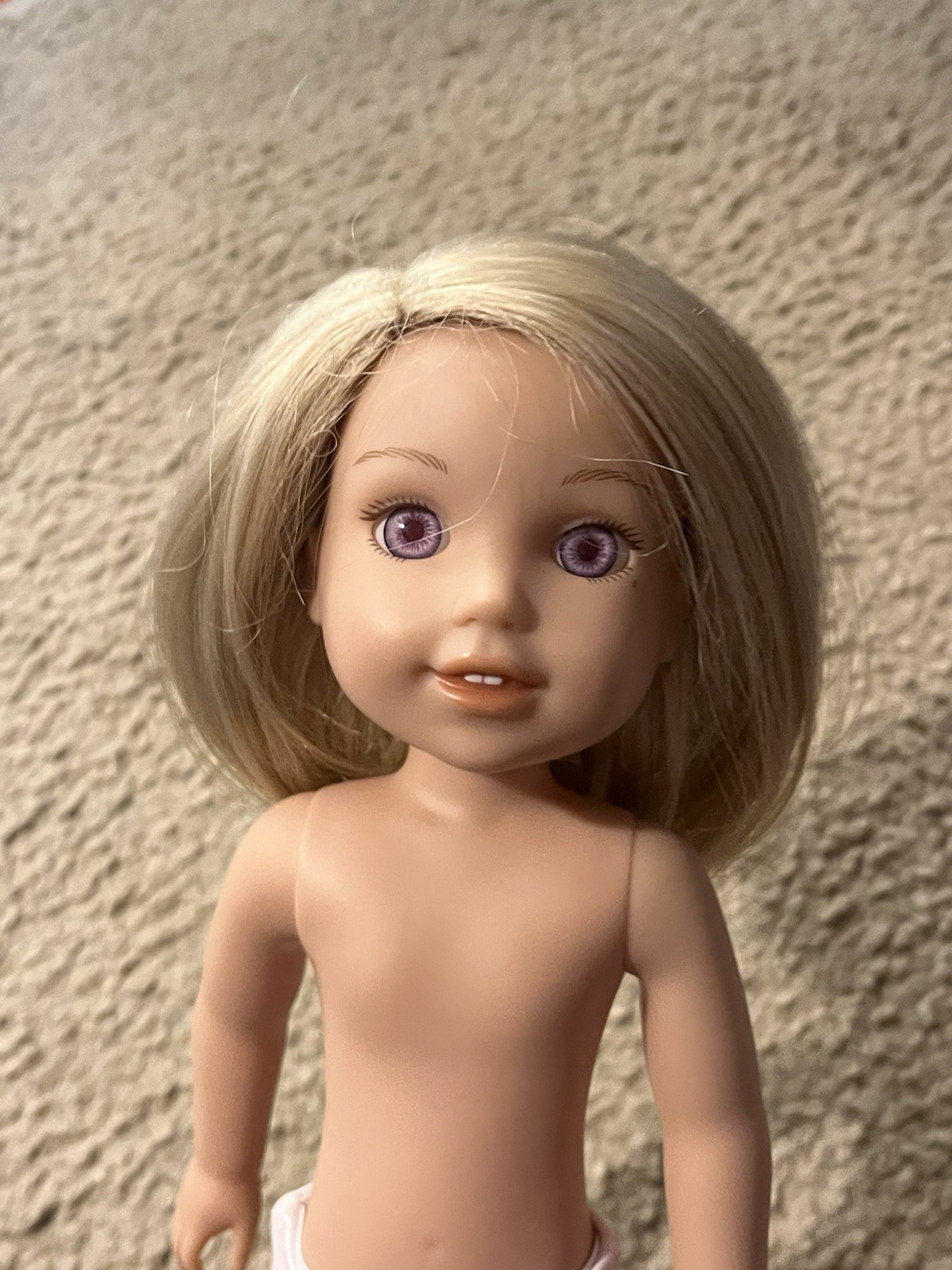 American Girl Wellie Wishers “Camille” Blonde Blue Eyes 14” Doll No Clothes