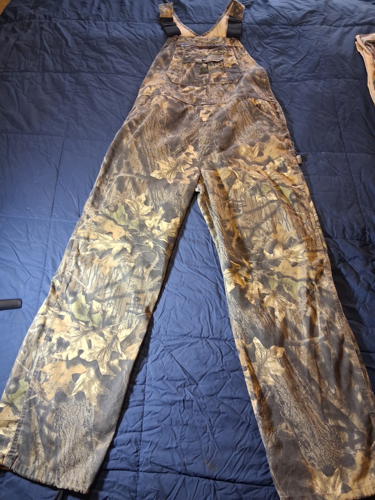 Vintage 90s Liberty Realtree Hardwoods Hunting Camo Overalls Bib Size 36x34