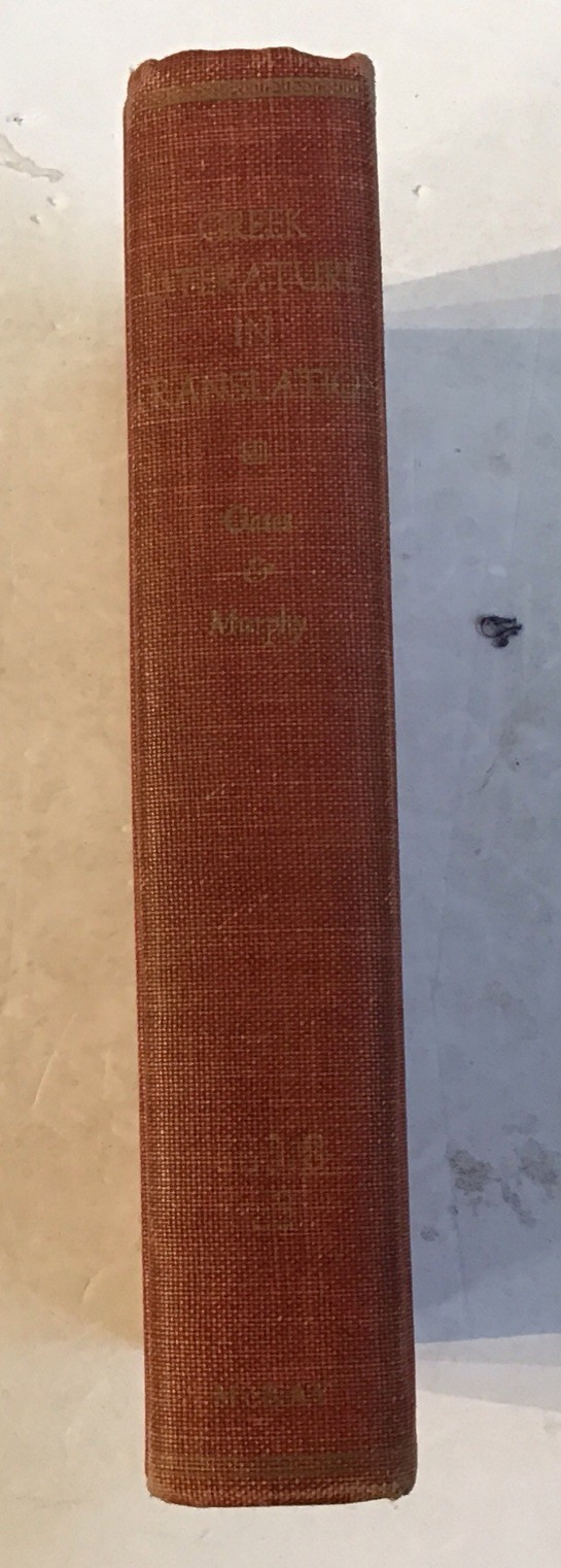 Greek Literature in Translation by Oates, Murphy Ex-lib 1944 VTG M1