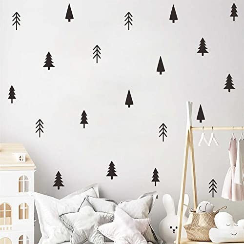 Small Wall Sticker Vinyl Trees Wall Decals Forest Tree Stickers Pine Tree