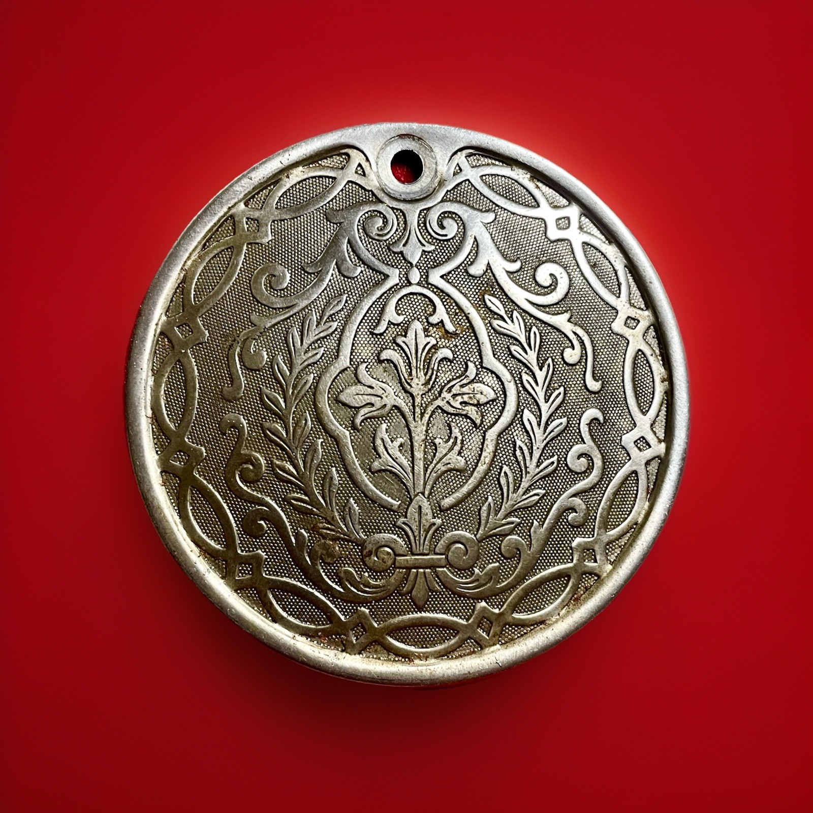 Beautiful Antique Art Nouveau Lock Key Hole Cover Swinging Plate