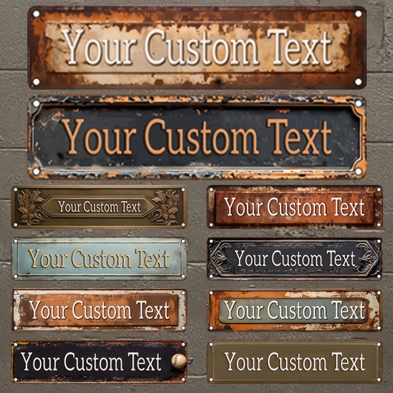 Personalized Retro Metal Street Sign Vintage  Wall Art for Indoor/Outdoor Spaces