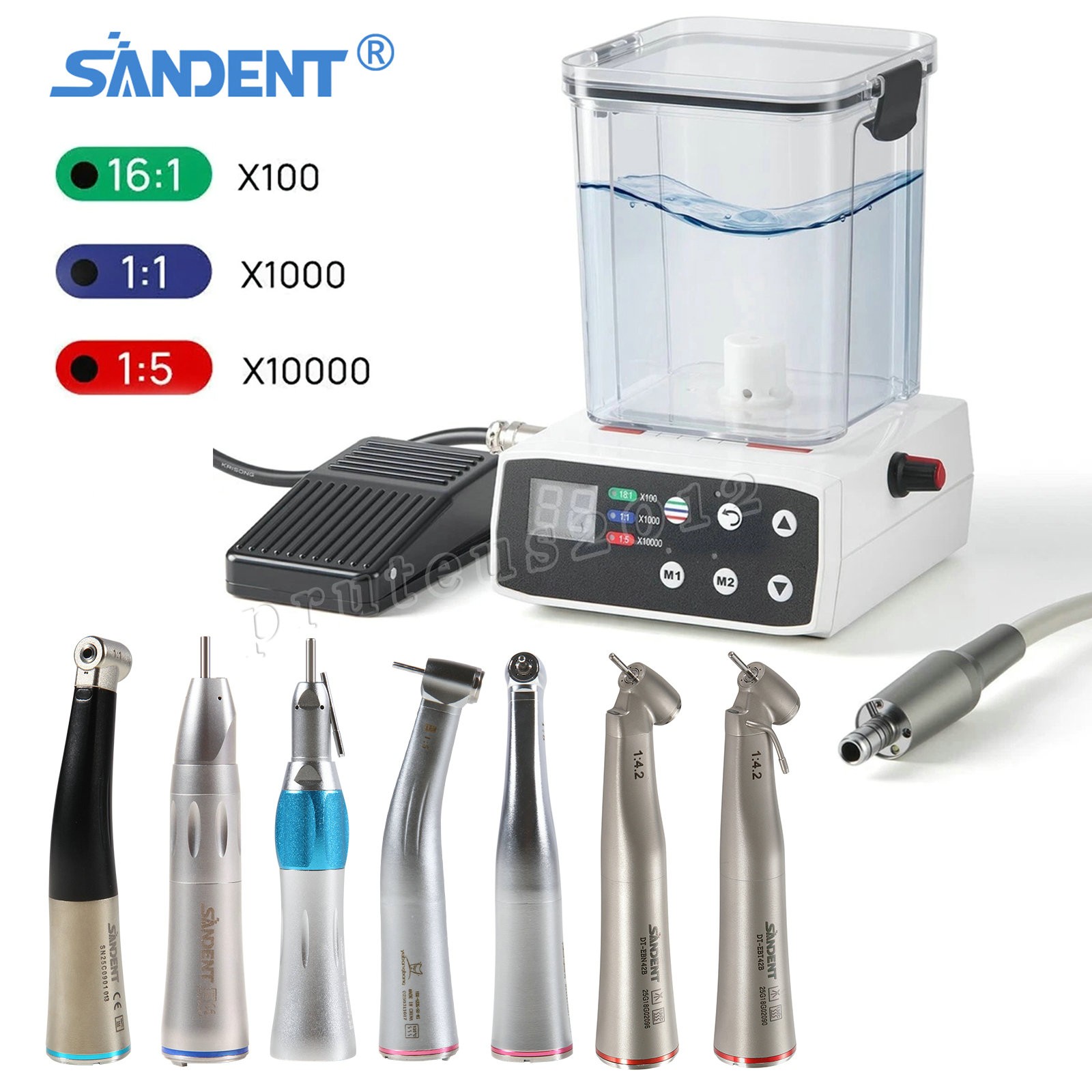 Dental Brushless LED Electric Micro Motor  Practice/ 1:5 /1:1 / 1:4.2 Handpiece