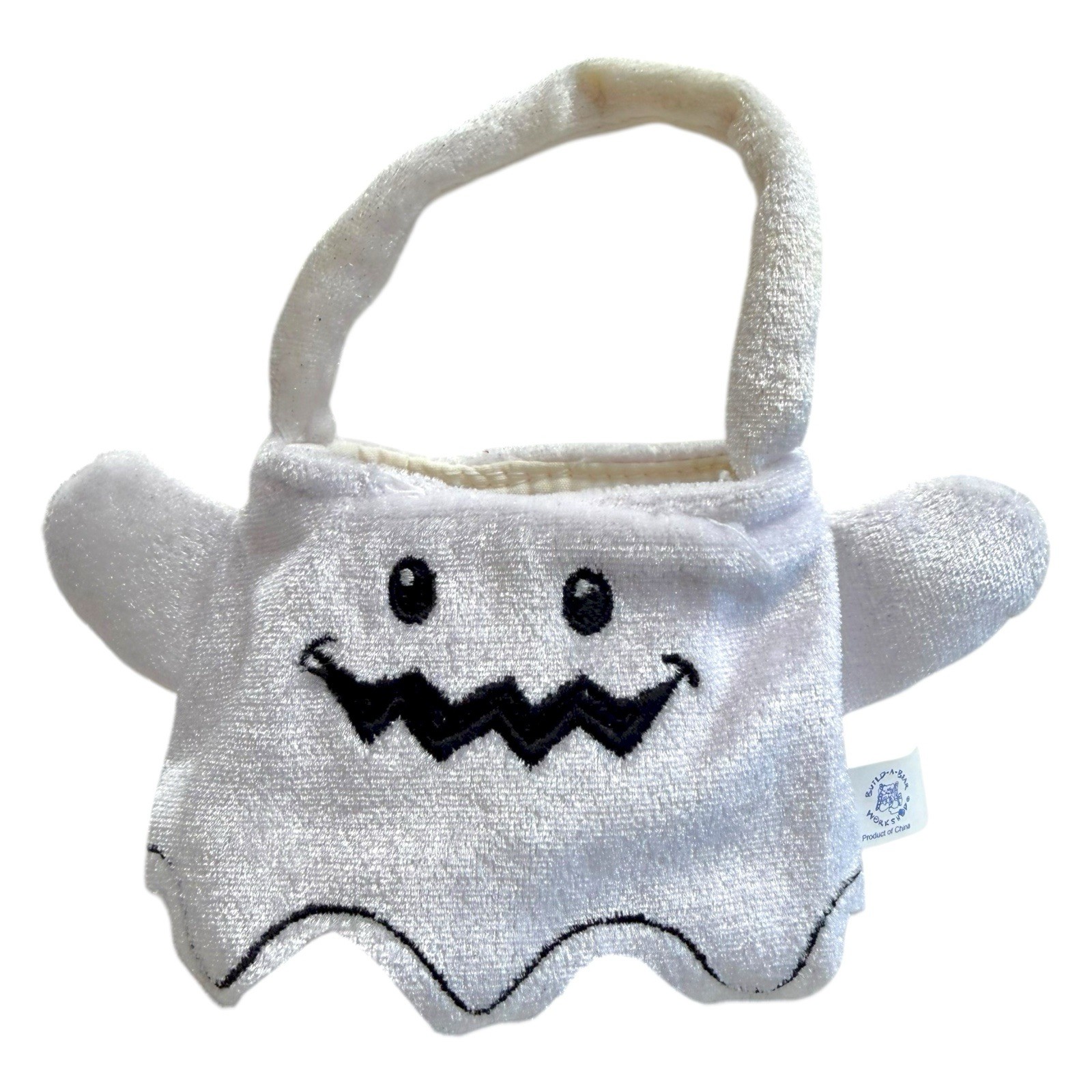 Build A Bear Ghost Trick Or Treat Bag Tote Teddy Halloween Plush Accessory