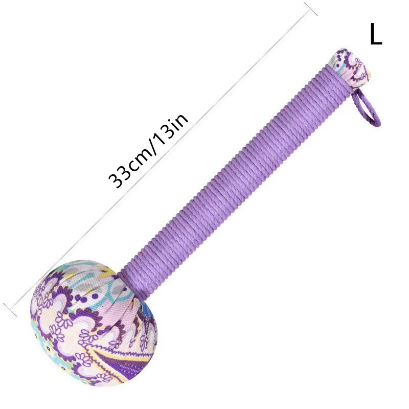 26/33Cm Long-Handled Wormwood Massage Hammer for Lymphatic Drainage - Manual Ful