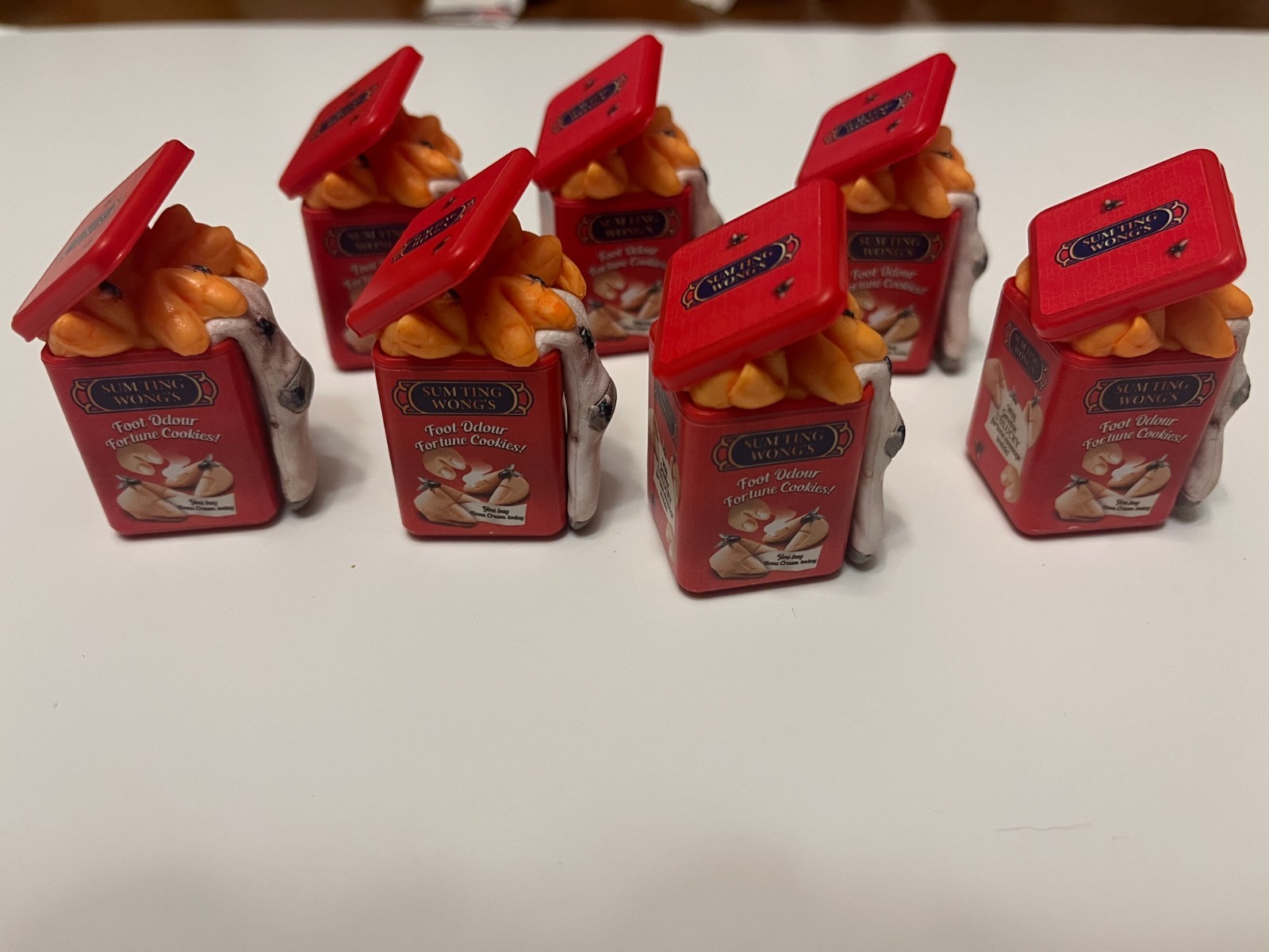 Zuru Mega Gross minis series 2 lot of 7 duplicate foot odor fortune cookies