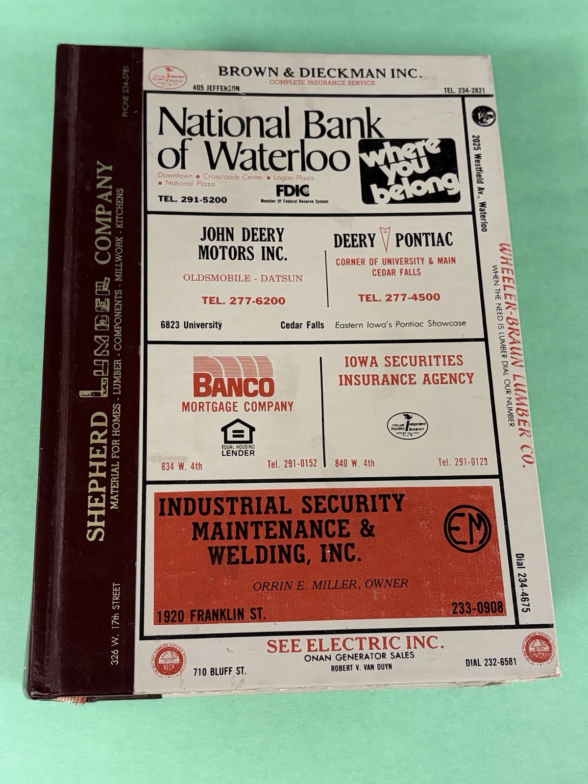 Waterloo Iowa Directory 1980 City Black Hawk County Book Bussiness Great VTG ADS