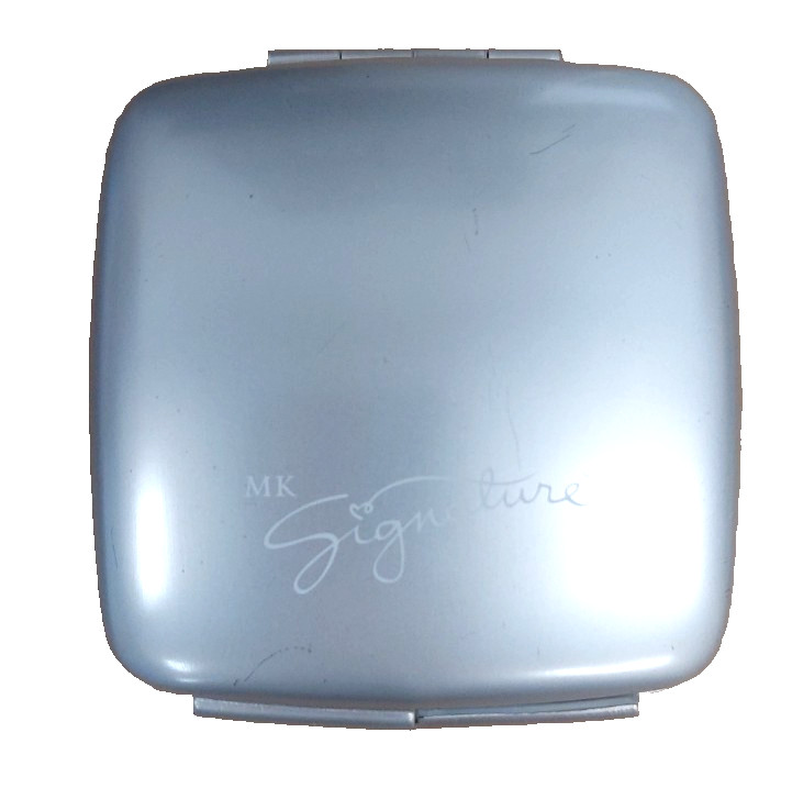 Mary Kay Signature Compact Mirror Silver Plated 2.75" x 3" w/ Cover Vintage NEW