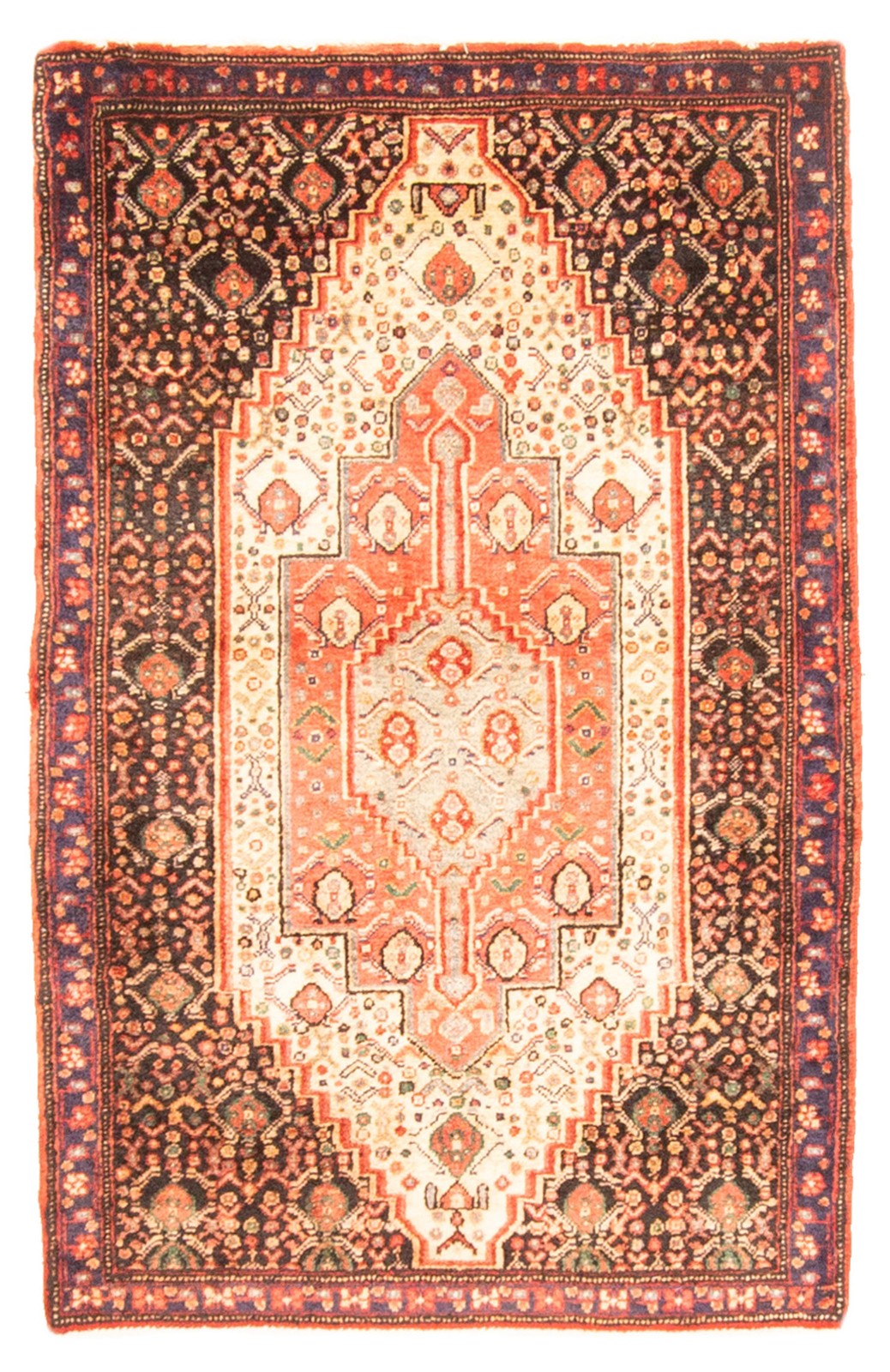 Traditional Vintage Hand-Knotted Area Rug 2'4" x 3'8" Oriental Wool Carpet