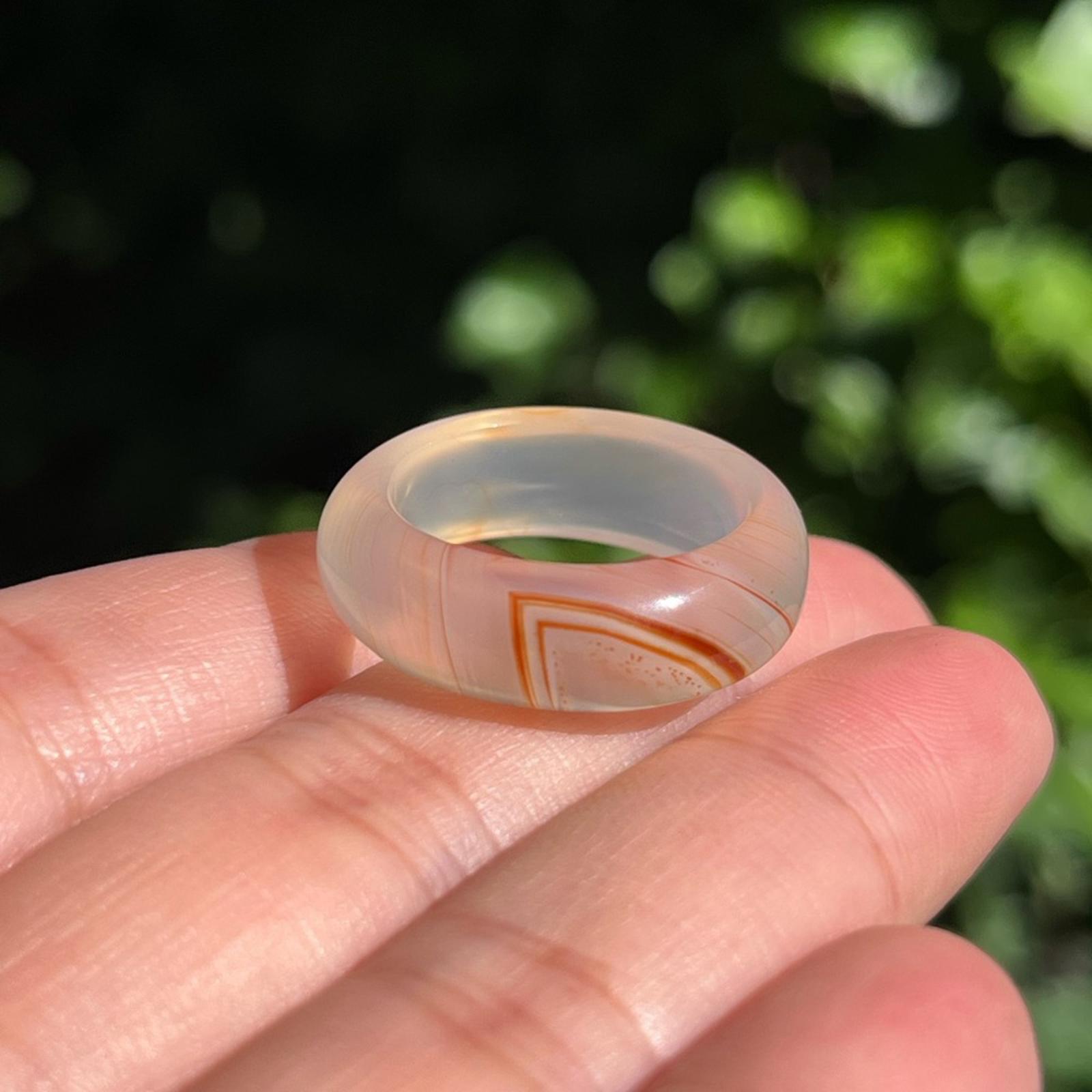 Size 7.5 cute banded agate ring