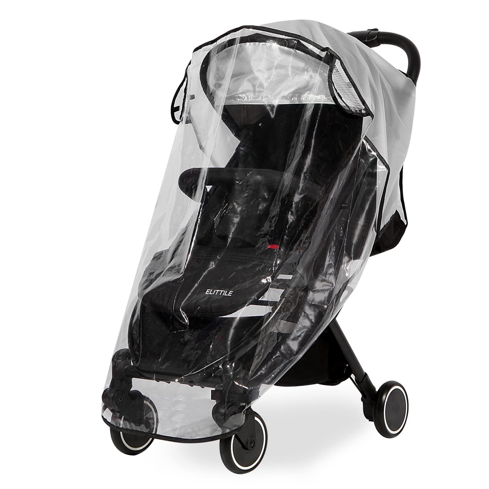 Clear Stroller Rain Cover, Universal Travel Weather Shield Breathable  Stroller