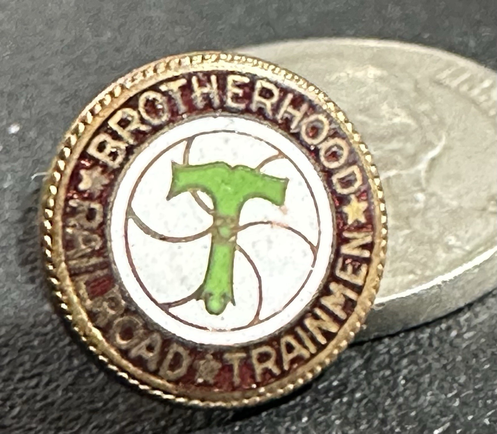 L7 Vintage Brotherhood of Railroad Trainmen Lapel Pin Bastion Bros. Co.