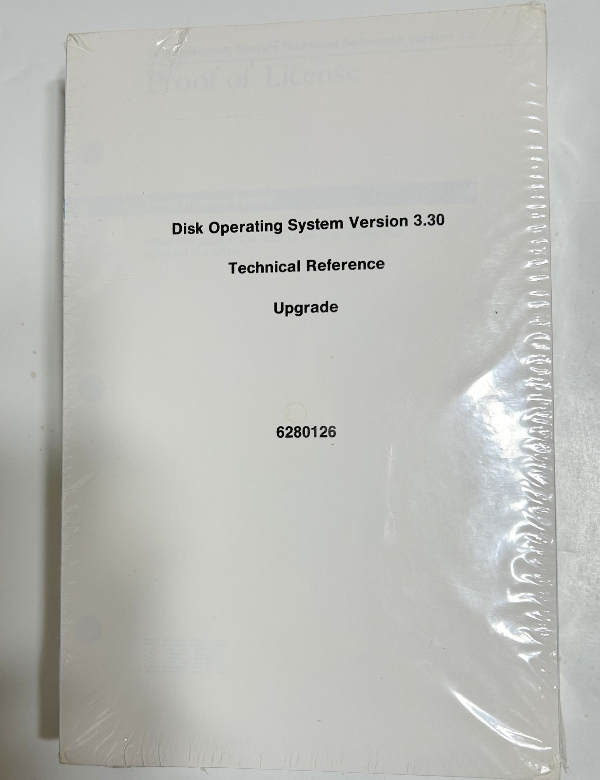 IBM Disk Operating System  Vrs 3.30 Technical Reference Upgrade Incl Software