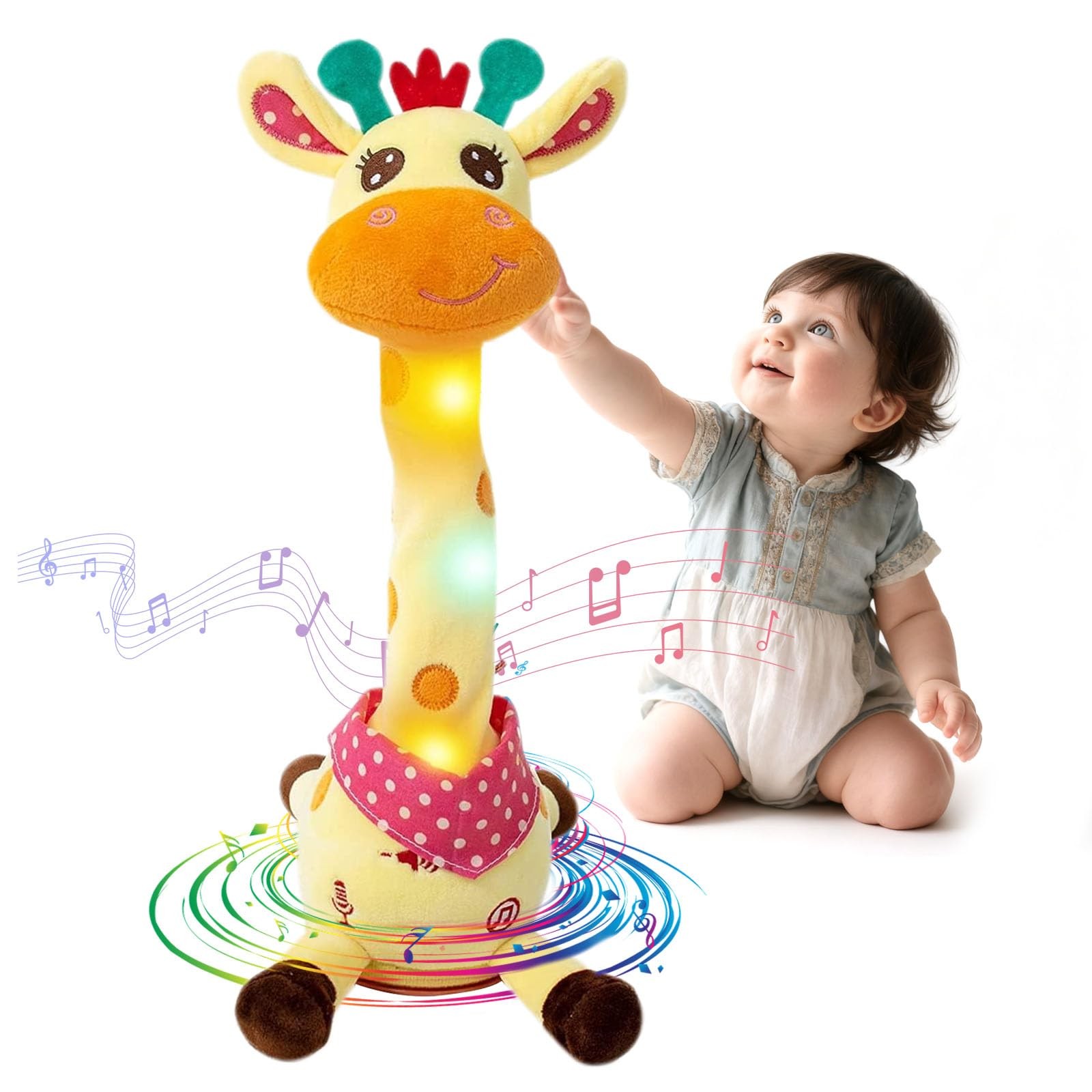 Dancing Giraffe Toy Stuffed Animal Baby Toys Singing Song Toddlers Toy Repeat...