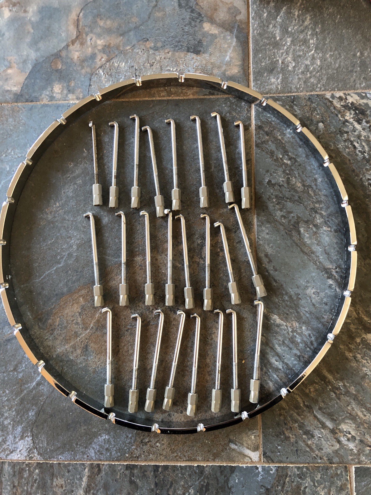 Banjo 11 Inch  24 Notch Tension Hoop  with matching hooks and nuts