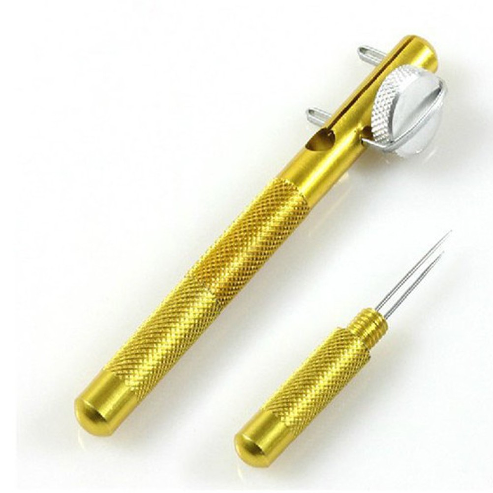 2 Pcs Metal Fishing String Knotter Device Portable Hook Tying Tool Golden
