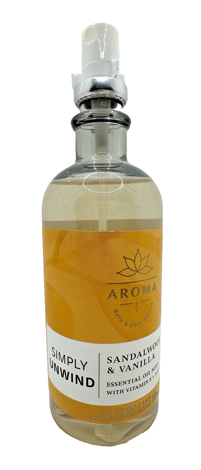 Bath & Body Works Aroma Simply Unwind Sandalwood & Vanilla Essential Mist 5.3 Oz