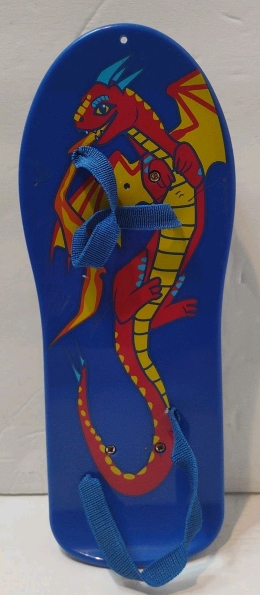 Build A Bear Workshop B.A.B. Blue Skateboard w/ Red Dragon Art Design