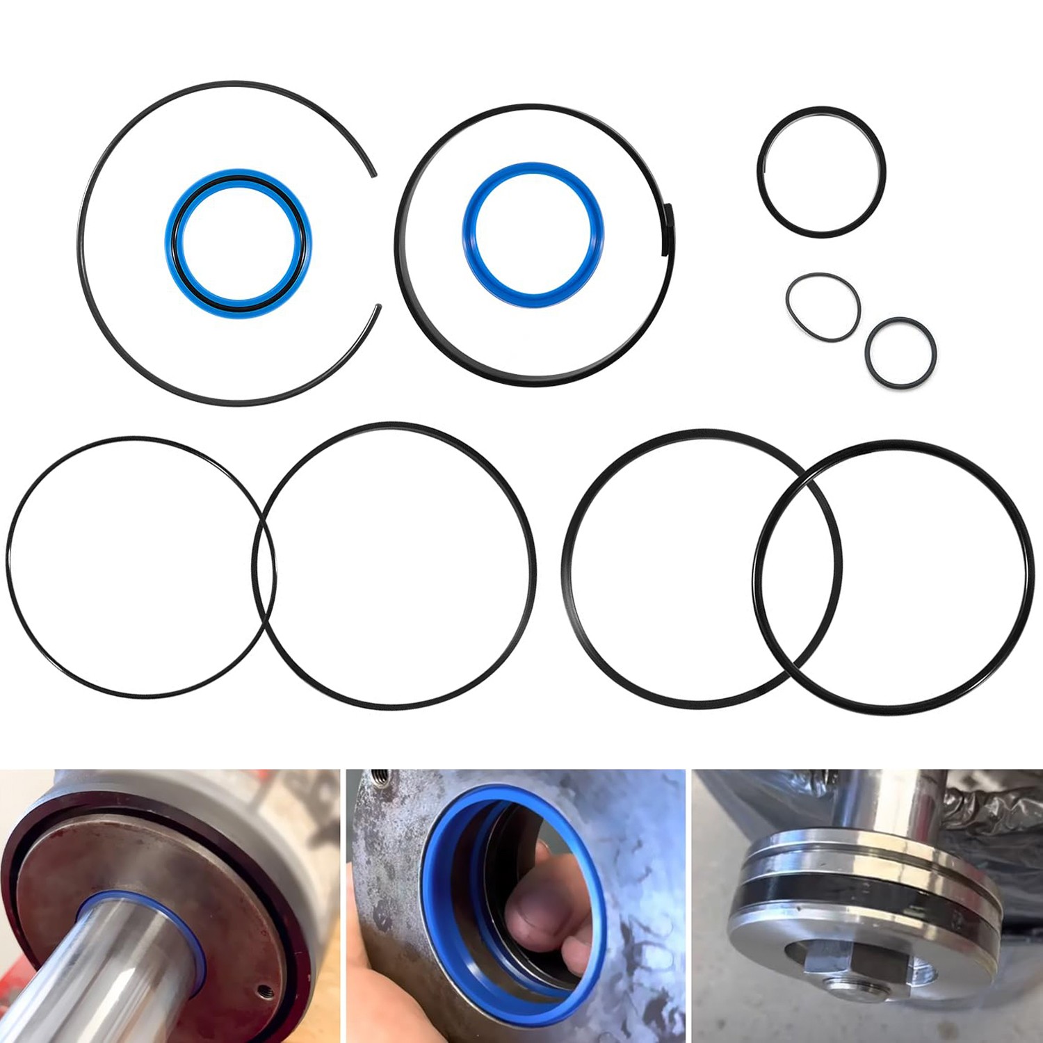 5.0" Bore x 2.0" Rod Cylinder Hydraulic Log Splitter Cylinder Rebuild Seal Kit