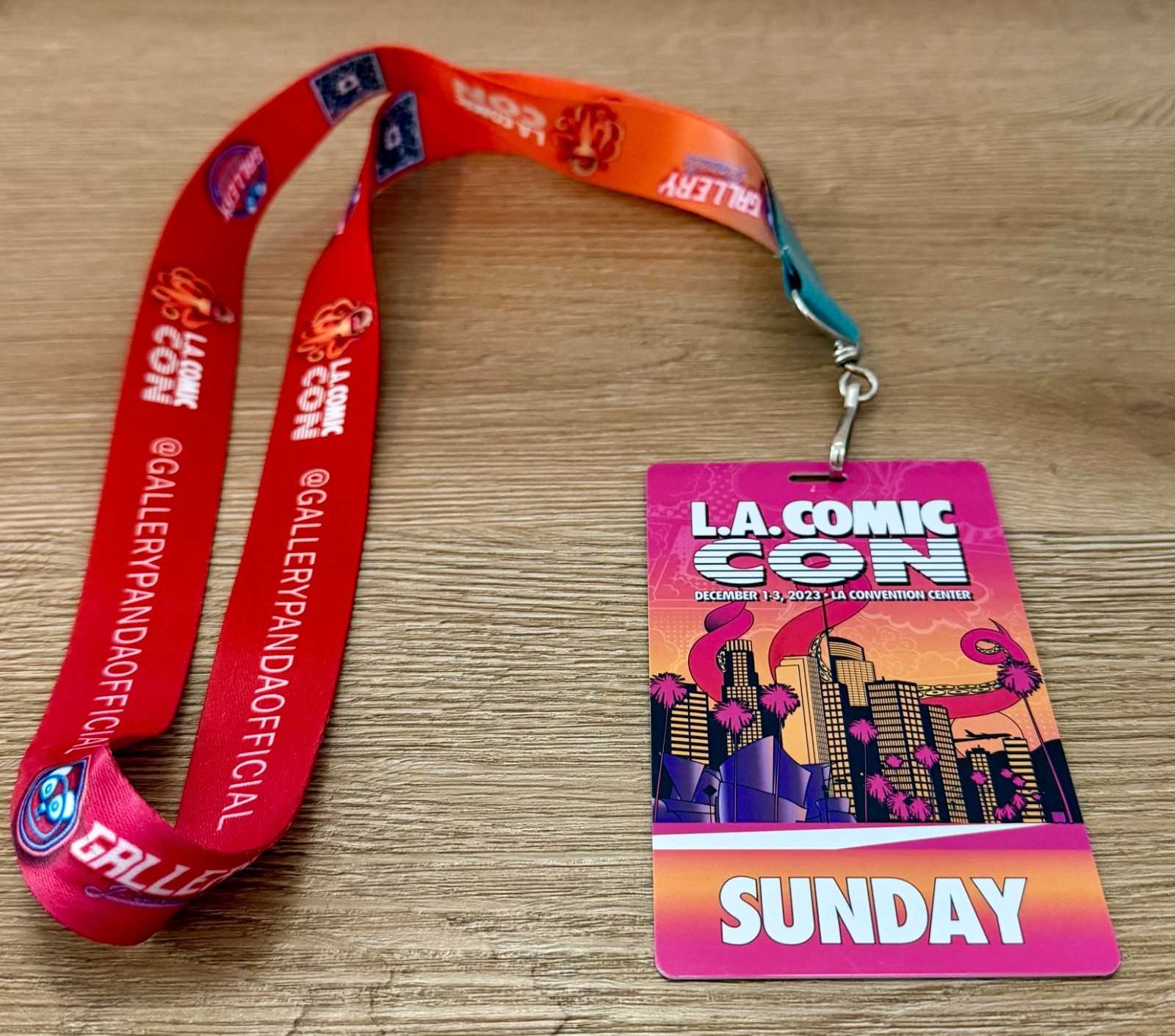 LA Comic Con Badge Credential Lanyard -Sunday 2023