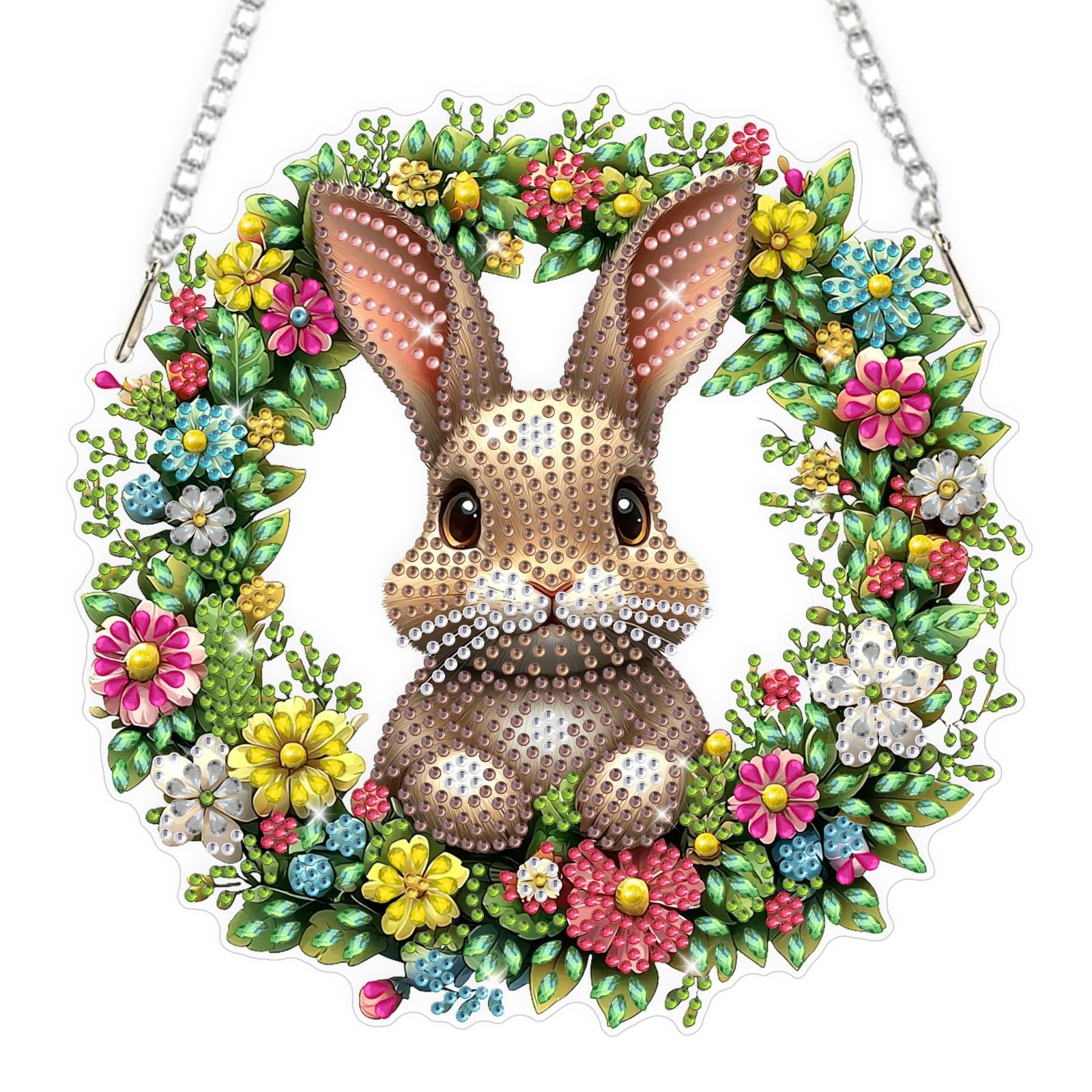 Easter Rabbit Diamond Art Hanging Ornaments Kit For Adults DIY Crystal Art