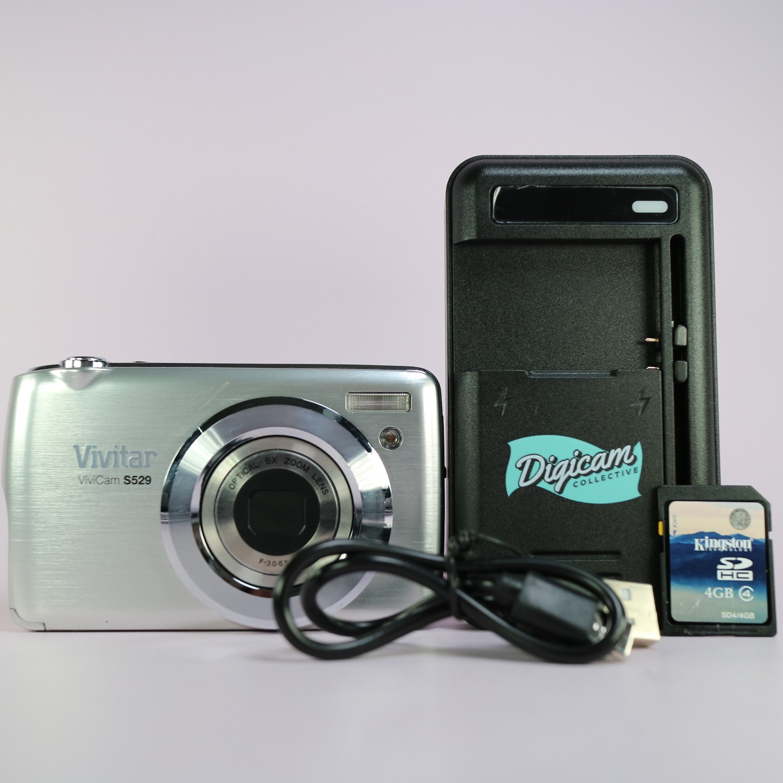 Vivitar Digital Camera Vivicam S529 16.1MP Touch Screen Silver Tested