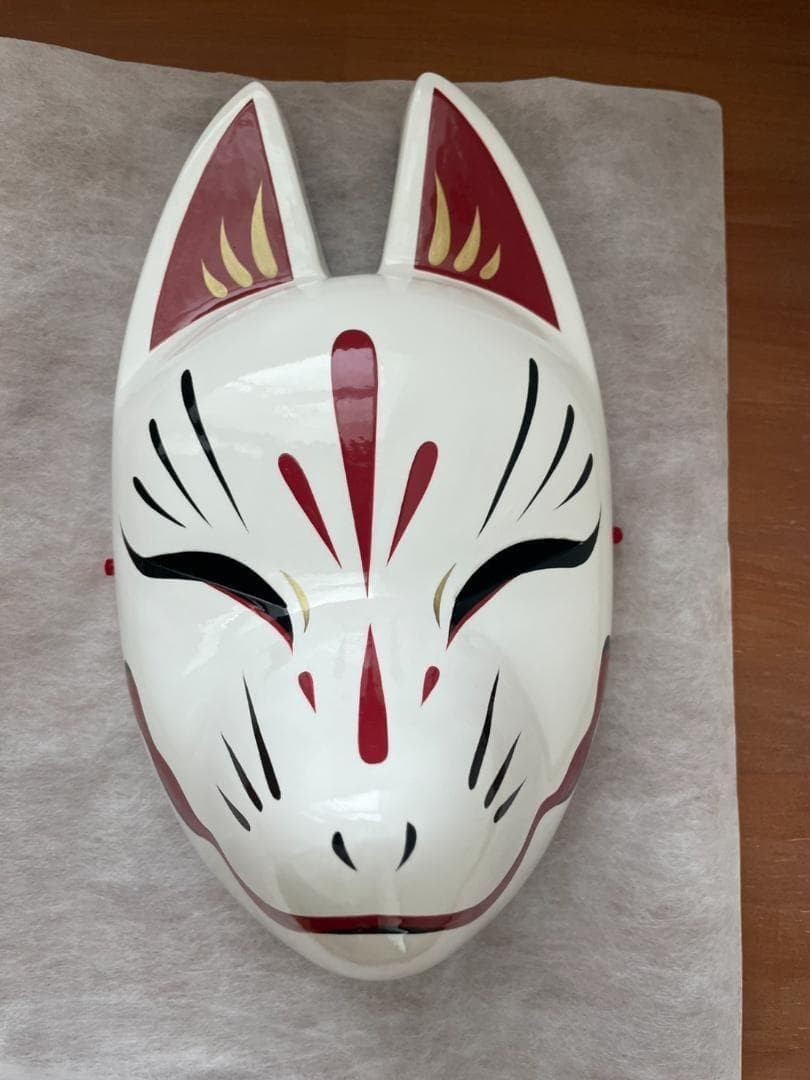 Komendo full Face Hand Painted Japan Fox Mask Kitsune mask used