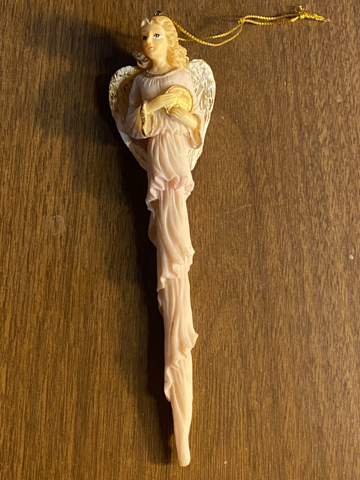 Tapered Resin Angel Christmas Ornament 7 1/2"