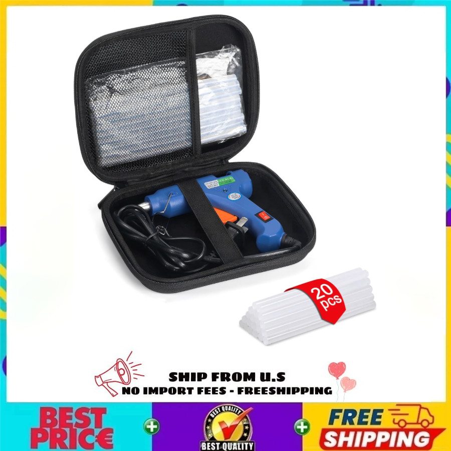 Glue Gun and Sticks Set, Hot Melt Glue Gun Mini for Crafts with 20 Pcs Glue