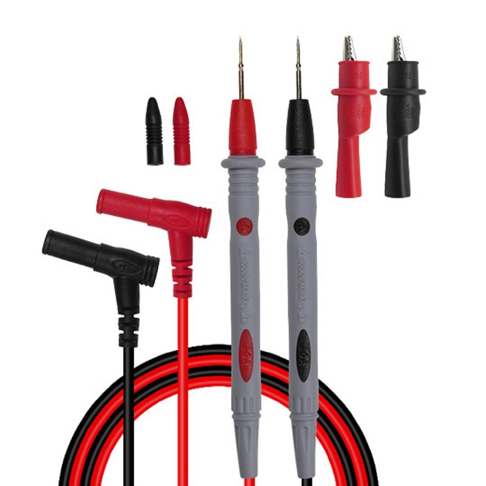 Digital Multimeter Needle Tip Test Leads P1502B with Crocodile Clips 1000V 20A