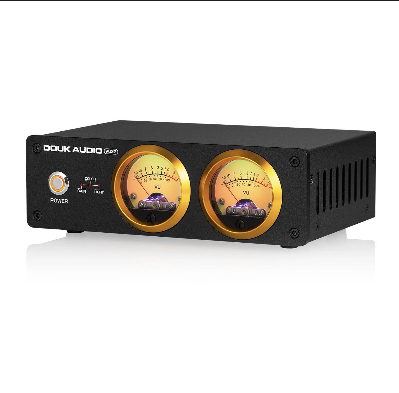 MIC+LINE Dual Analog VU Meter Display Audio Spectrum DB Panel Sound Level Meter