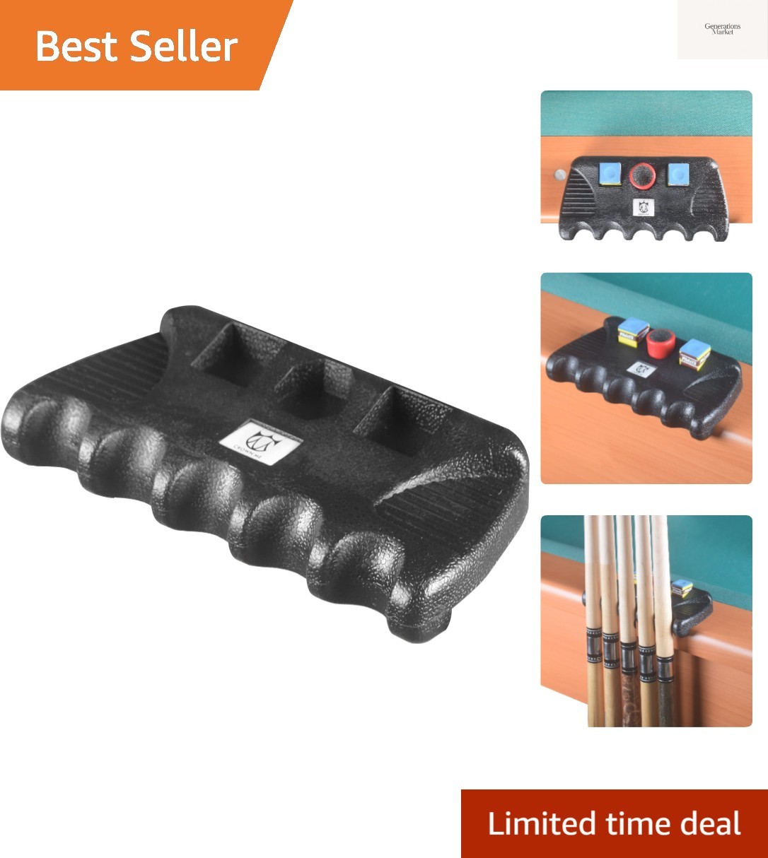Cue Hoder, Cue Rest Cue Stick Holder, Portable Weighted Billiard Cue Rack wit...