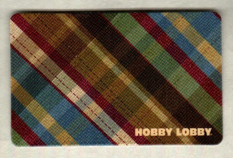 HOBBY LOBBY Plaid Fabric ( 2011 ) Gift Card ( $0 )