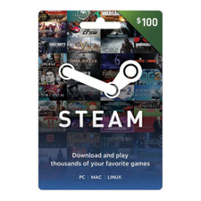 Steam $100 Valve Gift Card (Digital & Physical Delivery)