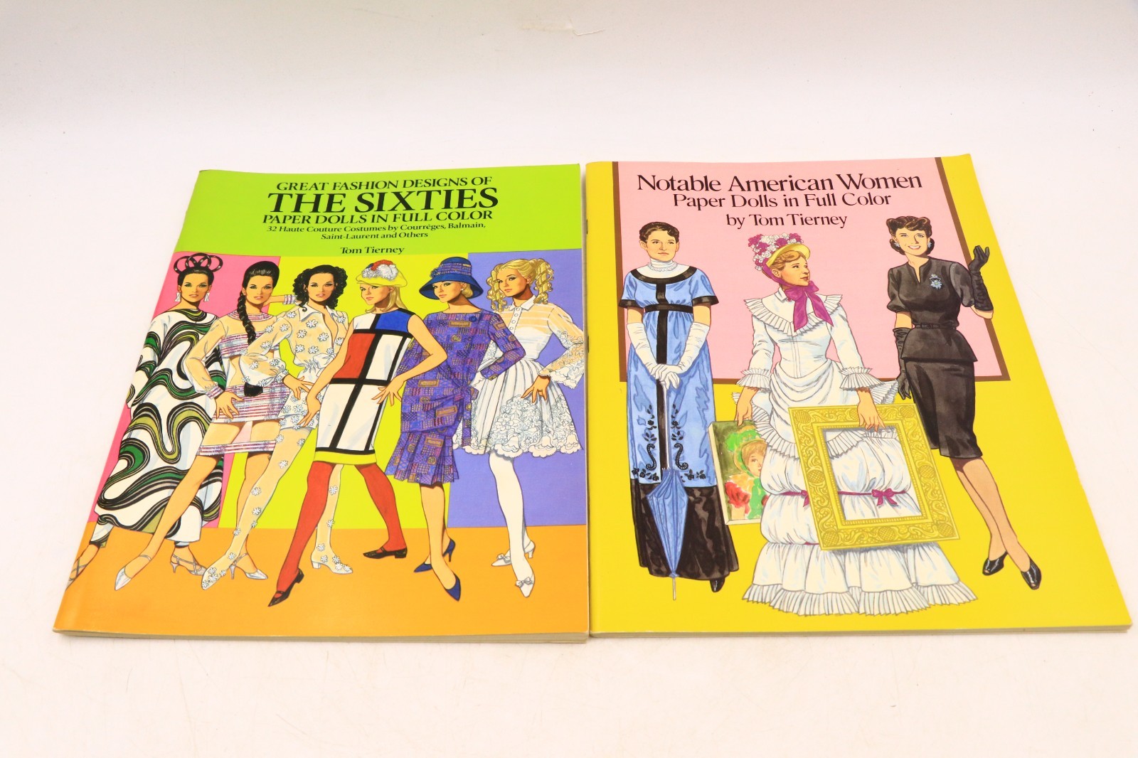 VTG Sixties & Notable American Women Paper Doll Books by Tom Tierney Lot of 2