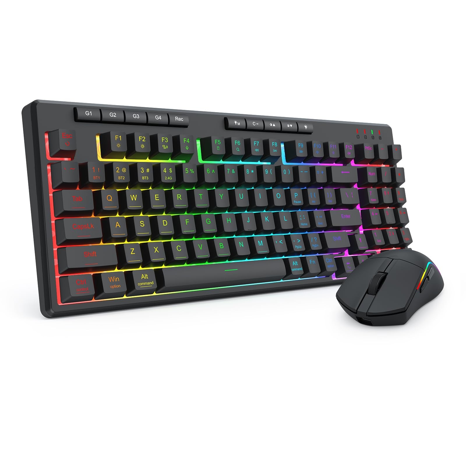 S156 Wireless Mechanical Keyboard, Tri-Mode, RGB Backlit, 4800 DPI, Lightweight