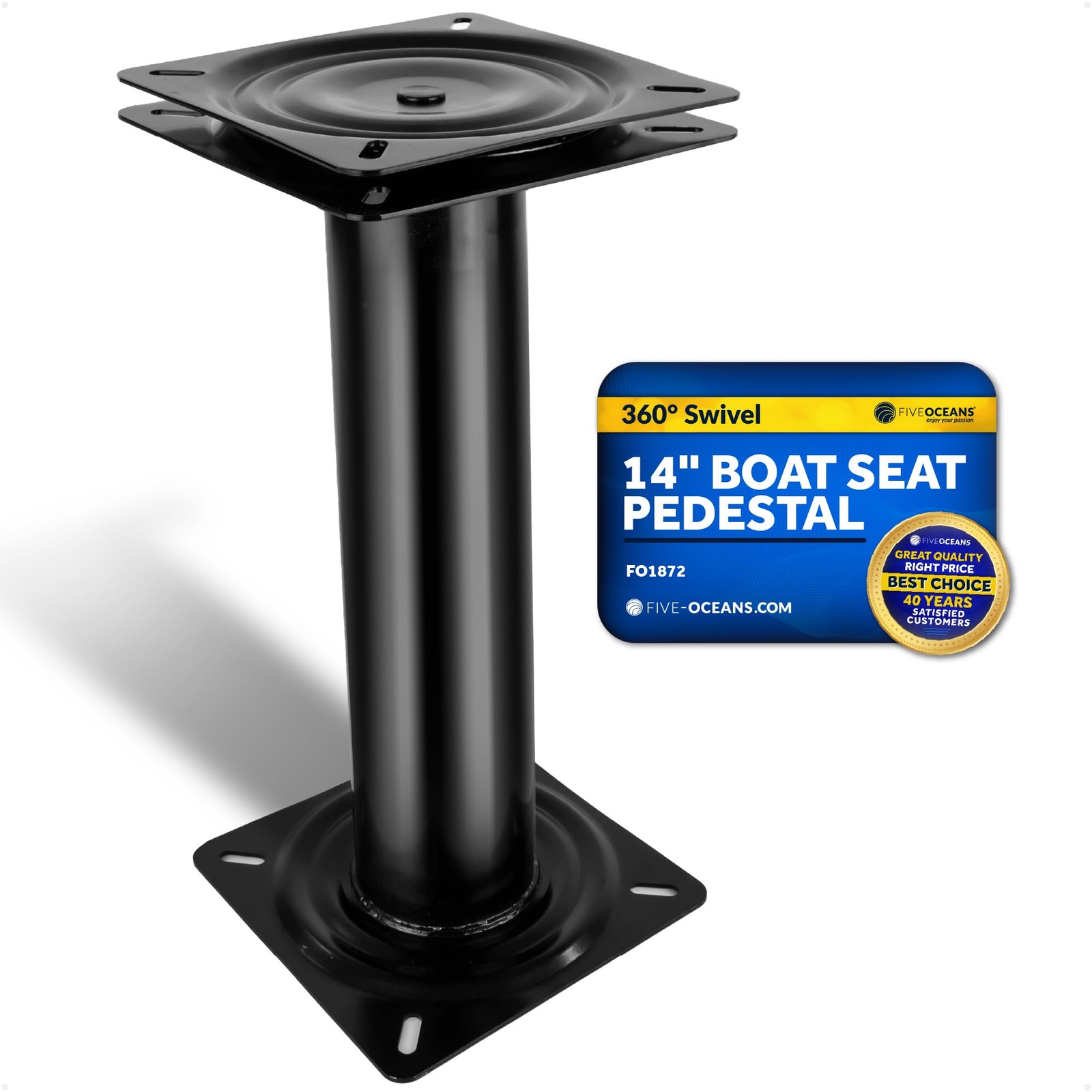 14-Inch Boat Seat Pedestal, Boat Seat Pedestals with Seat Mount 360-Degree Sw...