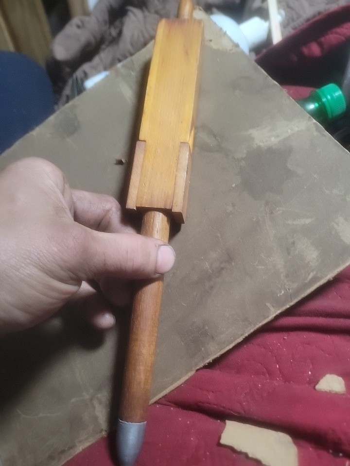 vintage whistle F organ tuning antique ? long wooden wood metal end old whistler