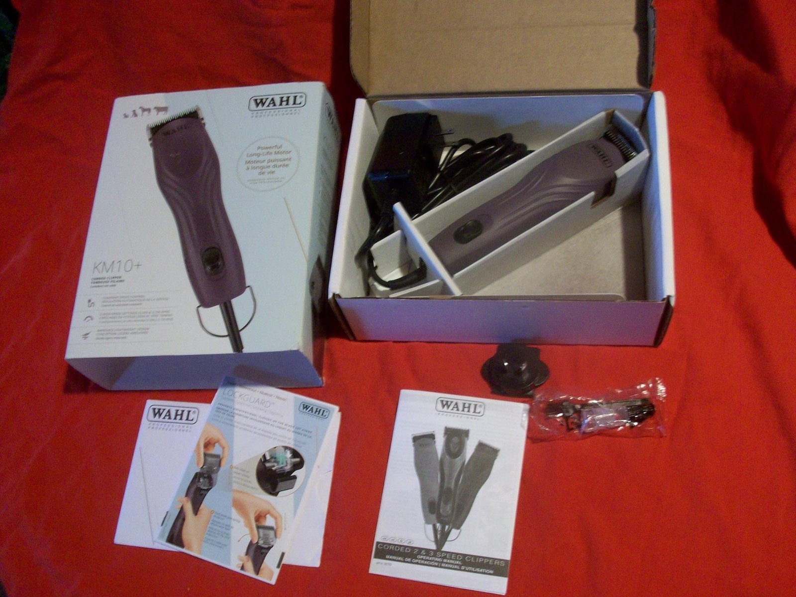 WAHL PROFESSIONAL KM10+ CORDED CLIPPER 2 SPEED 3OOO & 3700 RPM-PREFECT FOR DOG,