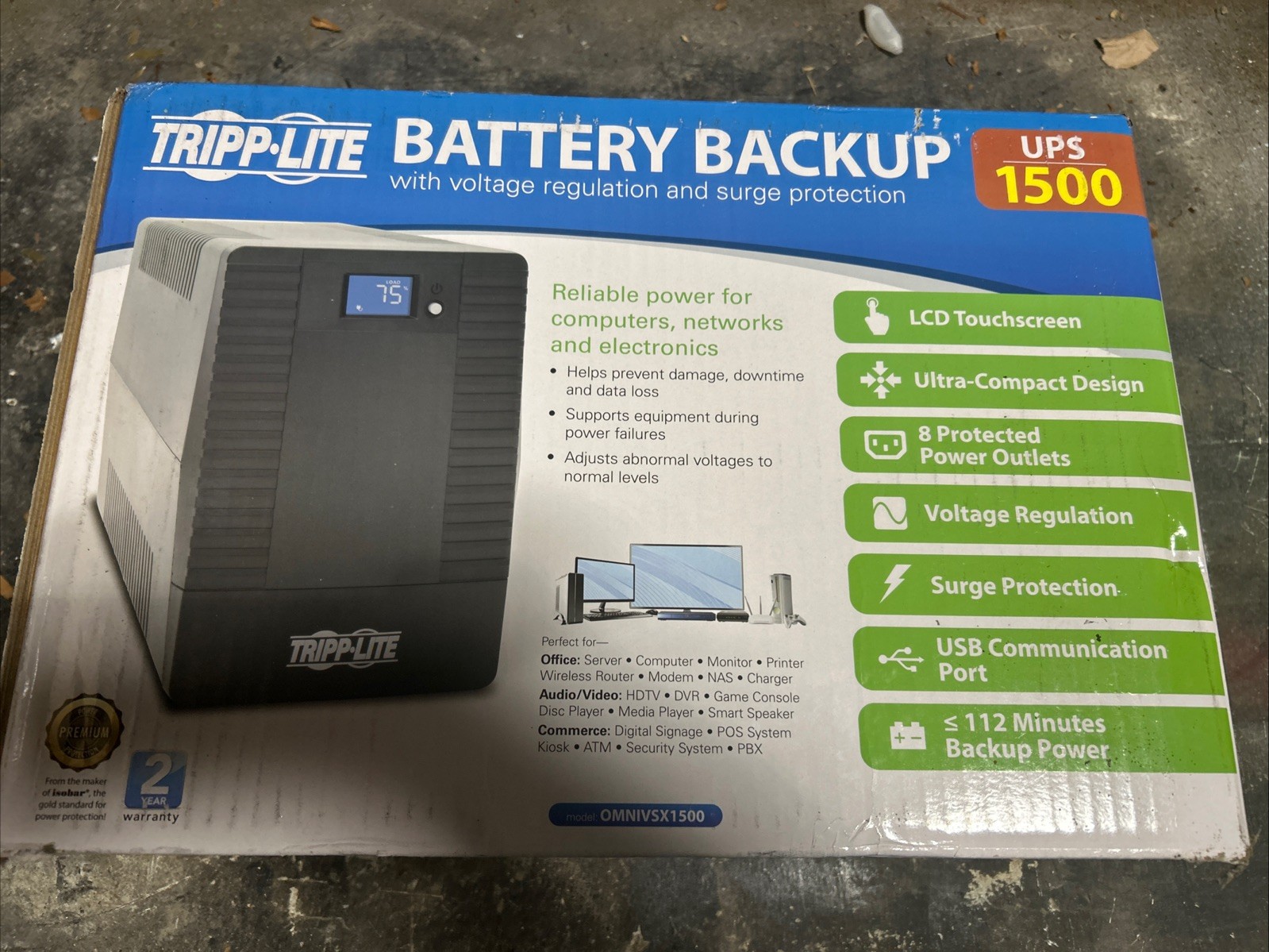 Tripp Lite OMNIVSX1500 1.5kVA Tower UPS